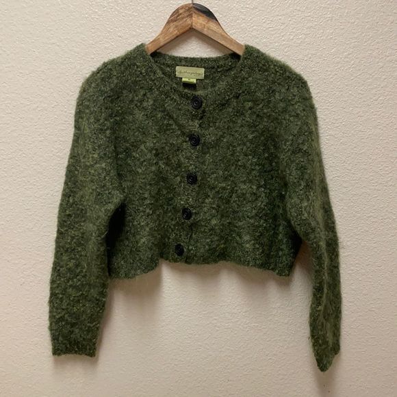 Anthropologie Sweaters - Anthropologie Mohair and Wool Blend Cropped Cardigan Medium